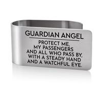 LAGZDFC Guardian Angel Clips pour visière de voiture « Protect Me My Passengers and All Who Pass by » pour voitures, accessoires chrétiens pour conducteurs, famille, amis, nouveaux conducteurs