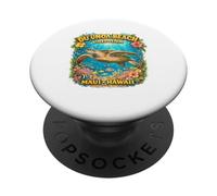 Lahaina Baby Beach Maui Hawaï Snorkeling Turtle Island PopSockets PopGrip Adhésif