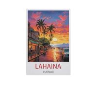 Lahaina, Hawaï，Puzzle pour Adultes 1000 Pièces en Papier Puzzles Jeu Cadeau Accueil Décoratif Mots Croisés（50x70cm）-AN86