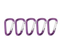 Lahdrhab 5 x mousquetons en Alliage d'aluminium en Forme de D Violet