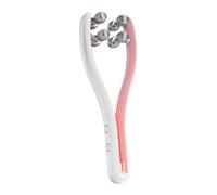 Lahdrhab EMS Rouleau de massage facial en forme de Y Appareil de levage du visage en V Double menton Soins du visage Outils de soins de la peau Rose