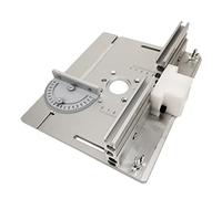 Lahdrhab Plaque d'insertion de table de toupie Jauge d'onglet pour le travail du bois Scie de table multifonction Tondeuse Machine de gravure - Argent