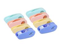Lahdrhab Rouleau de ruban adhésif double face de 8 pièces, rouleau de ruban adhésif pliable avec mini points de colle de 20 m