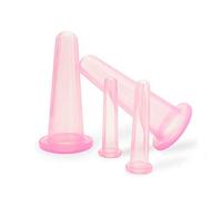 Lahdrhab Ventouses en silicone naturel pour le visage - Huile Shujing - Rose