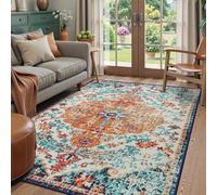 Lahome Grand Tapis bohème à Motif Floral pour Chambre à Coucher, Tapis Oriental à Motif médaillon, Doux et antidérapant Lavable pour Chambre d'amis, entrée