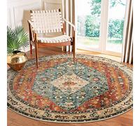 Lahome Grand Tapis Rond Style bohème Tribal - Lavable - Doux et antidérapant - pour Chambre à Coucher, Salon, Vestibule, entrée, Chambre d'enfant - 1,8 m