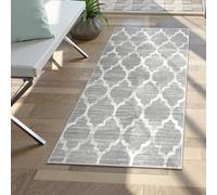 Lahome Tapis de Couloir marocain pour Cuisine, 61 x 122 cm, Tapis antidérapant à l'aspect Vieilli, Tapis de Sol pour entrée, Chambre à Coucher, buanderie (rectangulaire, 0,6 x 1,2 m, Gris)