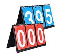 Lahviuu Ableau de Bord Sportif, 2pcs Tableau de Scores Score Flip Tableau de Bord Portatif Sports Tableau Scoreboard à 3 Chiffres Compteur de Score Scoreboard(1 Bleu 1 Rouge)