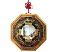 Lahviuu Bagua Miroir décoratif traditionnel chinois Feng Shui, miroir convexe pour décoration de maison, magasin, entreprise, 17,5 cm