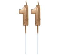 Lahviuu Bougie Numéro Anniversaire Bougie 11 Ans Bougie Fontaine Bougies Numéro Bougies de Gâteau Décorations de Fête,pour Homme Femme Mariage Célébration Fournitures, Champagne