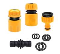 Lahviuu Connecteur de Raccord Tuyau D'arrosage,4 pcs Connecteur de Tuyau Embout Tuyau Arrosage Adaptateur Robinet Tuyau Arrosage Connecteur de Robinet Universel Connecteurs Mâles Doubles