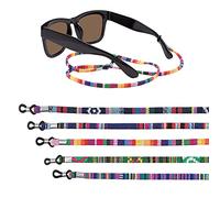 Lahviuu Cordon Lunettes,5 pcs Chaîne Cordon Lunette Porte Lunettes Corde de Lunettes Réglable Universel,pour Femmes Hommes Dames Enfants Sport(couleur aléatoire)