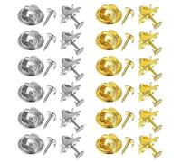 Lahviuu Fermoir Pins,100 Paires Attache Pins Fermoirs Papillon Embrayage Papillon avec Vierge Pin Broches Papillon Cravate Epingle Back Remplacement Métal pour Travaux Manuels DIY
