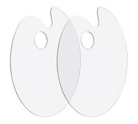 Lahviuu Palette Peinture Acrylique,2 pièces Transparente Palette de Peinture Ovale Palette Mélange Couleurs Palette Aquarelle,pour Peinture Artisanat Bricolage 30x20 cm