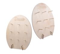 Lahviuu Présentoir Donuts, 2 Pcs Donut Présentoir Support en Bois Affichage de Beignets Présentoir à Beignets, 9 Trous Support Donuts Bois pour Mariage et Anniversaires,30 x 40 cm (Lettres évidé)