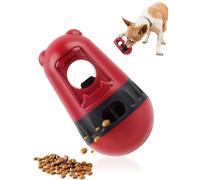 LAIBUY Bully Stick & Support à friandises pour chiens Jouet de sécurité anti-étouffement avec distributeur de nourriture pour chien de 4,5 à 25 kg Rouge