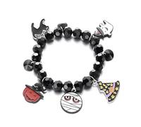 LAIBUY Ensemble de bracelets à breloques en forme de citrouille fantôme, chauve-souris, araignée, citrouille, pour homme et femme, motif tête de mort, squelette, chat, joyeux Halloween