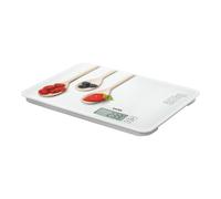 Laica Bâscula électronique de cuisine Cucharas, verre trempé, max 20 kg, écran LCD