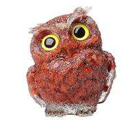 LAIDANLA Statue de chouette en jaspe rouge de 6,1 cm en cristal de guérison naturel - Figurine de poche - Sculpture de poche Reiki - Pierre précieuse spirituelle d'énergie pour la maison, le bureau,