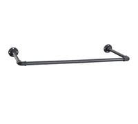 LAIDER HEROS Portant à Vêtement Industriel, 80cm Porte à Vêtements Manteaux en Acier inoxydable Amovible Rustique à Fixation Murale Style Loft pour Magasin, Salon, Armoire/Noir Mat