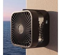 LAIDOLAILA Ventilateur approuvé pour bateau de croisière - Batterie rechargeable de 5000 mAh, autonomie de 16 heures, charge USB-C, suspension magnétique pour plafond de cabine ou mur - Indispensable