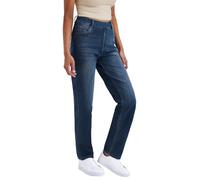 LaiEr Jeans de Yoga à Haute élasticité pour Femmes,Pull on Pantalons de Fitness avec Poches Pantalons à Coupe Bootcut Micro Doux et Confortables,Adaptés aux Sports et de Yoga de Fitness.(BleuMarineM)