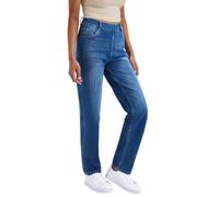 LaiEr Jeans de Yoga à Haute élasticité pour Femmes,Pull on Pantalons de Fitness avec Poches Pantalons à Coupe Bootcut Micro Doux et Confortables,Adaptés aux Sports et de Yoga de Fitness.(MidBlueXL)