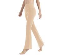 LaiEr Pantalon de Yoga pour Femmes - Fitness, Décontracté à la Maison, Legging Élastique Taille Haute, Travail, Évasé - Quatre Poches, Kaki, M