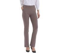 LaiEr Pantalon habillé pour femme avec ceinture et nœuds extensible - Pantalon de travail business décontracté - Jambe droite - Pantalon de yoga évasé avec poches, marron clair, L