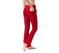 LaiEr Pantalons de Yoga pour Femmes,Pantalons Décontractés à la Maison à Quatre Poches,Pantalon de Travail Taille Haute, Leggings élastiques à Quatre Directions, Pantalons évasés,Rouge,S