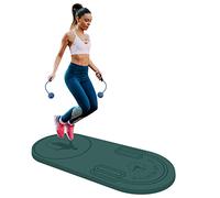 LaiEr Tapis antidérapant pour corde à sauter - Protection des genoux - Absorption des chocs - Corde à sauter - Tapis d'exercice pour fitness et gym à domicile (Green140 x 62 x 20 mm)