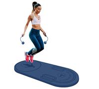 LaiEr Tapis antidérapant pour corde à sauter - Protection des genoux - Absorption des chocs - Corde à sauter - Tapis d'exercice pour fitness et gym à domicile (Blue,140 x 62 x 20 mm)