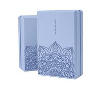 LaiEr Yoga Block (lot de 2) 9 "x6 "x3" brique de mousse EVA haute densité, surface antidérapante douce et légère pour le yoga, le pilates, la méditation in Bleu clair