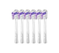 Laifen Lot de 6 têtes de brosse à dents de rechange pour adultes, compatibles avec la brosse à dents électrique Laifen Wave (ultra blanchissant, transparent)