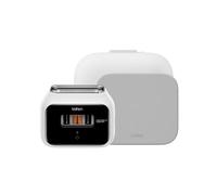 Laifen P3 Bundle Rasoir Électrique à Grille à 3 Lames, Accessoires, Blanc | Moteurs Linéaires 2x12k Coupes/Min, Rasage Sec/Humide, Lame 0,055mm, Batterie 100min, USB-C, IPX7.