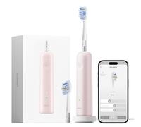Laifen Wave Pro Brosse À Dents Électrique Technologie WaveMotion, 60° Oscillation 66 000 VPM, 70 Jours d'Autonomie, Capteur de Pression, Charge Sans Fil avec 2 Têtes Pro, Idéale pour le Voyage (Rose)