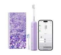 Laifen Wave Brosse à Dents Électrique, Brosse à Dents Sonique Oscillante et Vibrante pour Adultes avec Application, 2 Têtes de Brosse (violet)