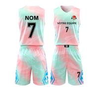 LAIFU Maillot de Basket Enfant Adulte Personnalisé Nom Numéro Logo de l'équipe Ensemble de Basket-Ball
