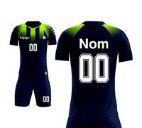 LAIFU Maillot de Foot Enfant Personnalisé Adultes Hommes Femmes avec Le Nom du Logo de l'équipe Ensemble Foot Enfant Personnalisable
