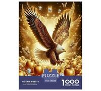 L'aigle Frappe Le Ciel Puzzle 1000 Pièces Cadeau Unique Oiseaux de Proie Jeu Éducatif Challenge Toy À De Qualité Supérieure Peinture Art pour Adultes Enfants 38x26cm/1000pcs