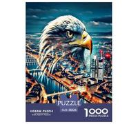 L'aigle Frappe Le Ciel Puzzle 1000 Pièces Educa Cadeau Unique De l'art De La Décoration Oiseaux de Proie Jeu Éducatif Challenge Toy pour Adultes Et Enfants À Partir De 12 Ans 38x26cm/1000pcs