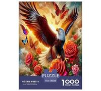 L'aigle Frappe Le Ciel Puzzles 1000 Pièces Cadeau Unique Oiseaux de Proie Jeu Éducatif Challenge Toy À De Qualité Supérieure Peinture Art pour Adultes Enfants 38x26cm/1000pcs