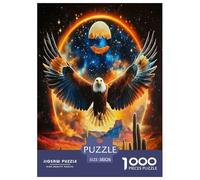 L'aigle Frappe Le Ciel Puzzles 1000 Pieces Cadeau Unique Oiseaux de Proie Jeu Éducatif Défi Jouet À De Qualité Supérieure Peinture Art pour Adultes Et Enfants À Partir De 12 Ans 38x26cm/1000pcs