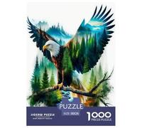 L'aigle Frappe Le Ciel Puzzles 1000 Pieces Cadeau Unique Oiseaux de Proie Jeu Éducatif Défi Jouet À De Qualité Supérieure Peinture Art pour Adultes Et Enfants À Partir De 14 Ans 38x26cm/1000pcs
