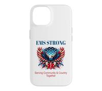 L'aigle Patriotique EMS-EMT, Une étoile de Vie au Service de la communauté Coque pour iPhone 14