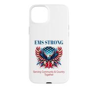 L'aigle Patriotique EMS-EMT, Une étoile de Vie au Service de la communauté Coque pour iPhone 15 Plus