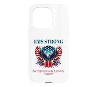 L'aigle Patriotique EMS-EMT, Une étoile de Vie au Service de la communauté Coque pour iPhone 15 Pro