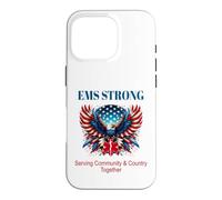 L'aigle Patriotique EMS-EMT, Une étoile de Vie au Service de la communauté Coque pour iPhone 16 Pro