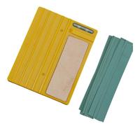 L'aiguiseur d'outils pour maroquinerie comprend 12 feuilles de papier abrasif pour brûleur biseauté en cuir et guide d'affûtage du cuir
