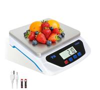 LAIJIANG Balance Cuisine 30kg/1g Acier INOX, 6 Unités LCD Tare Comptage